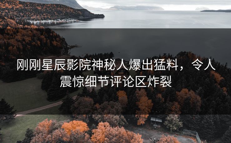 刚刚星辰影院神秘人爆出猛料，令人震惊细节评论区炸裂